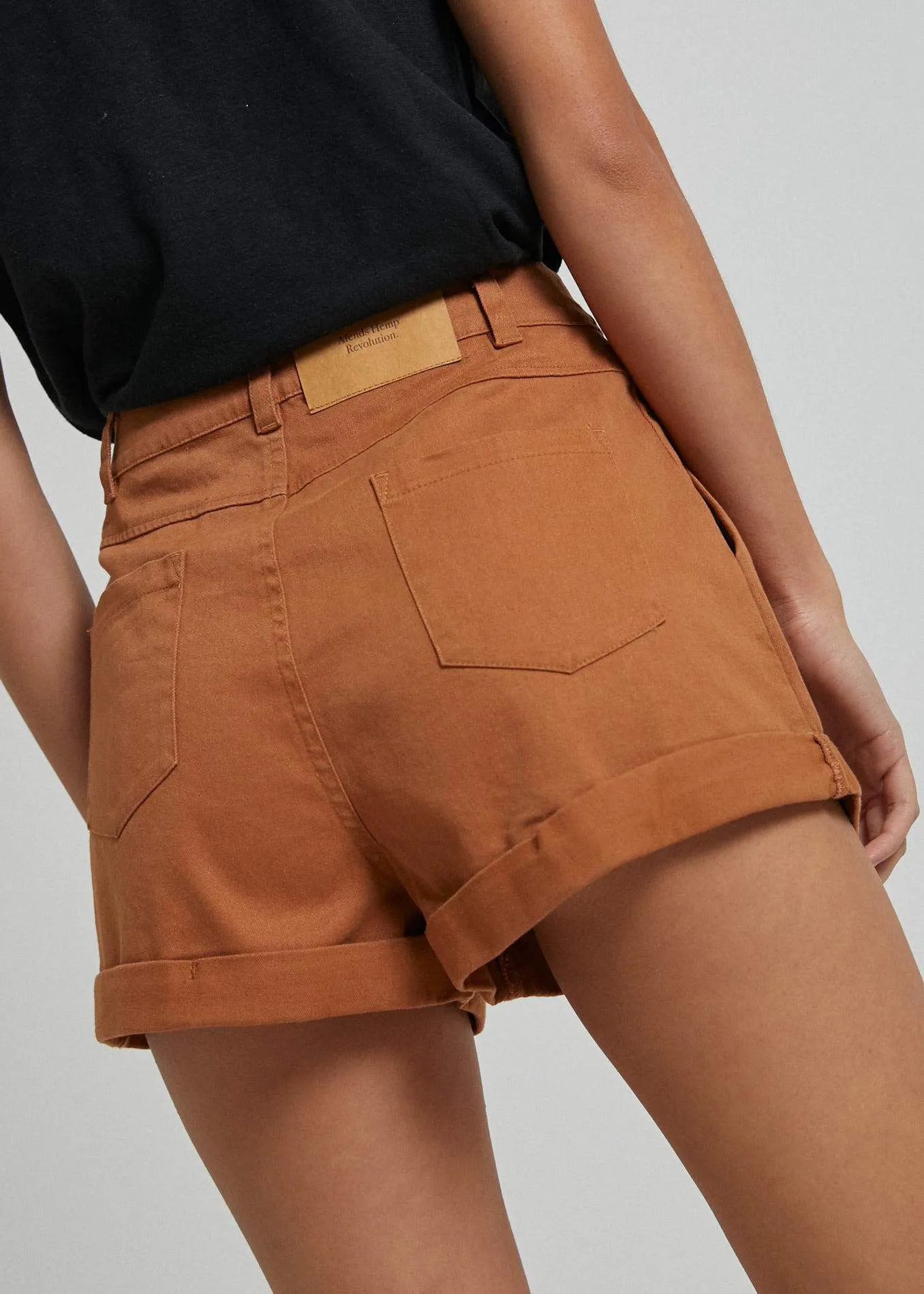 Afends Womens June - Hemp Short - Clay