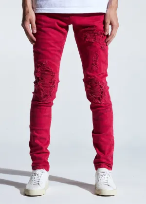 Amador Rip & Repair Denim (Red)