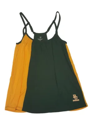 Baylor Bears Colosseum WOMENS Green Yellow Adj. Spaghetti Strap Tank Top (M)