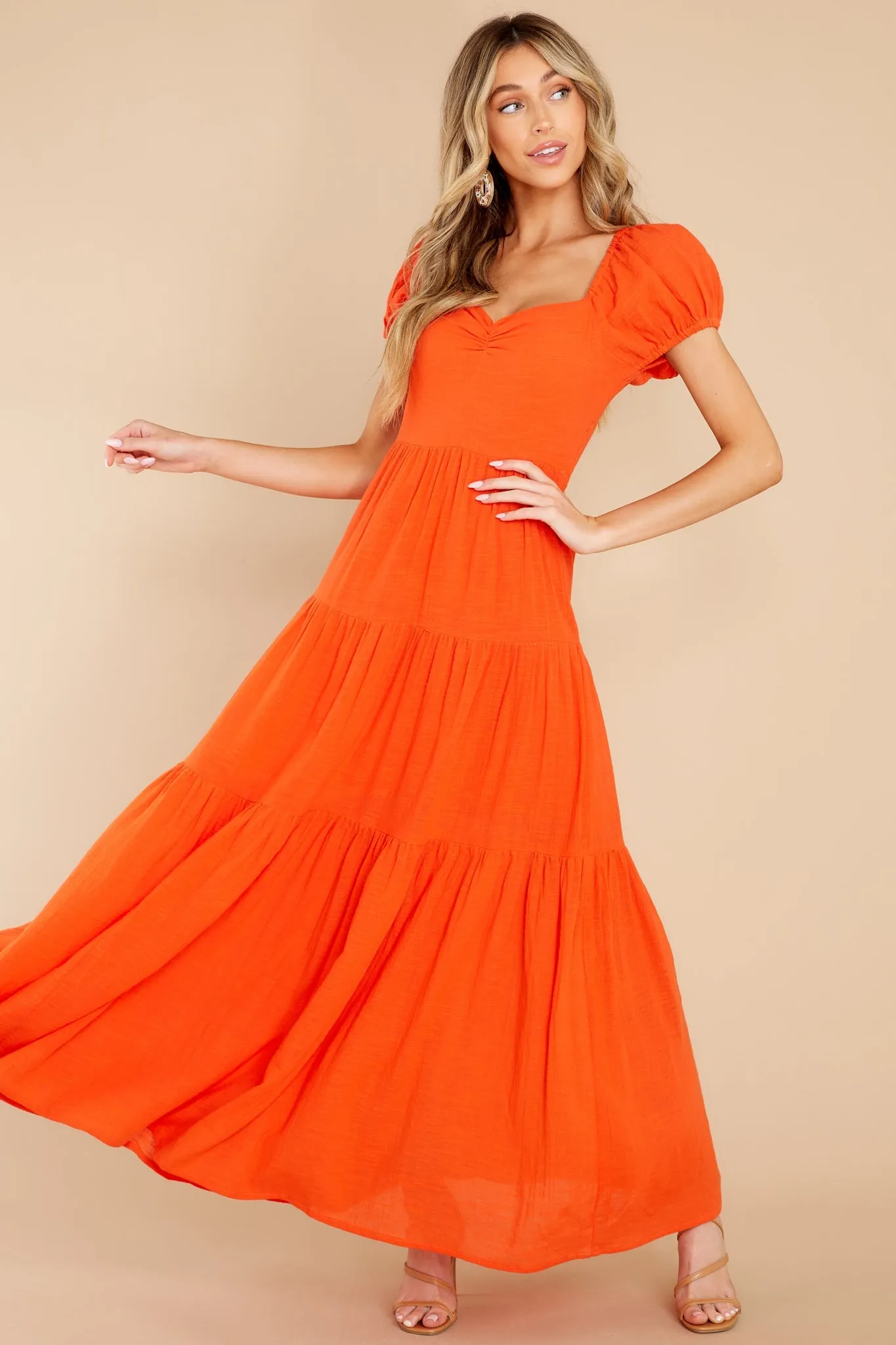 Bright Expressions Burnt Orange Maxi Dress