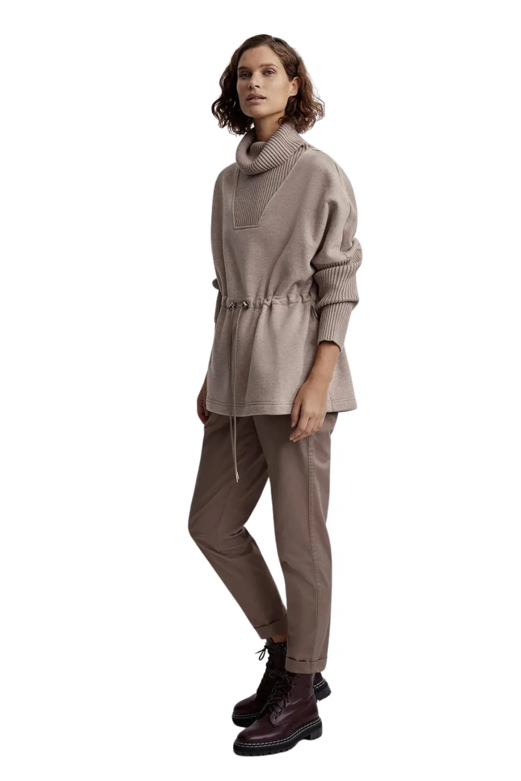 Cavello Longline Sweat, Taupe Marl