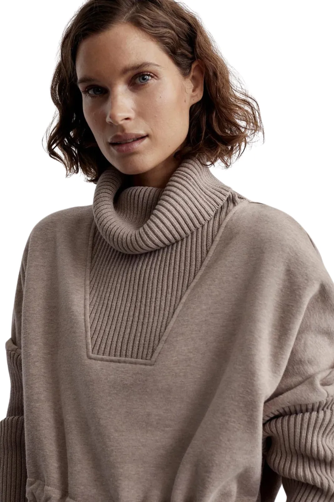 Cavello Longline Sweat, Taupe Marl