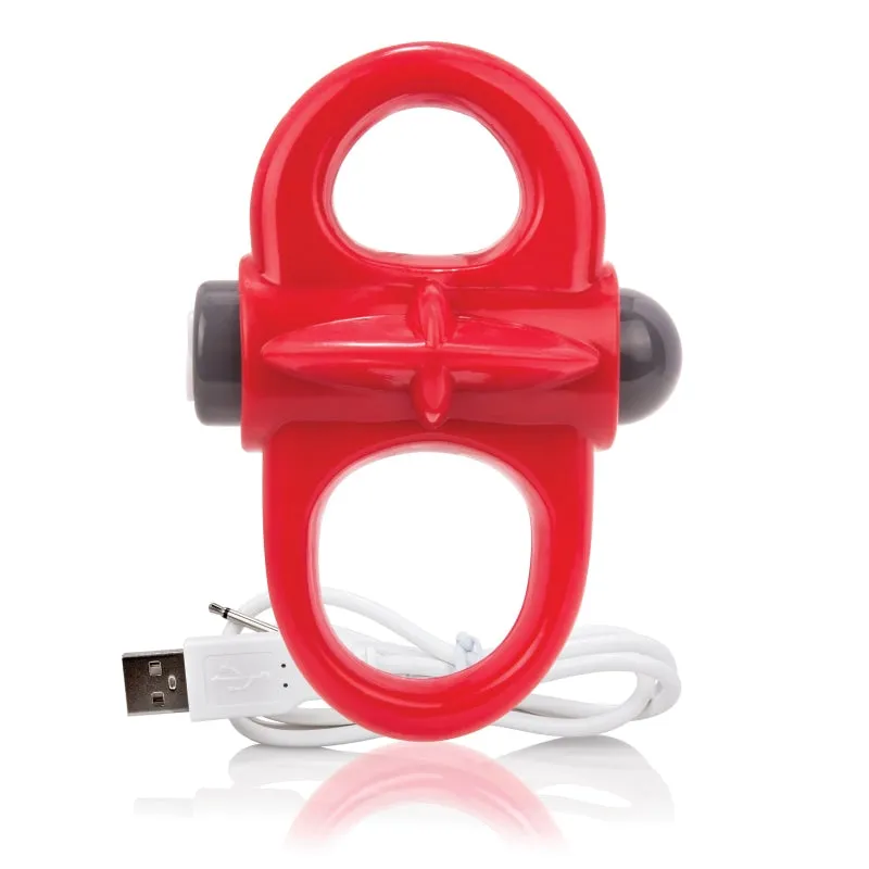 Charged Yoga Rechargeable Vibe Ring - Red