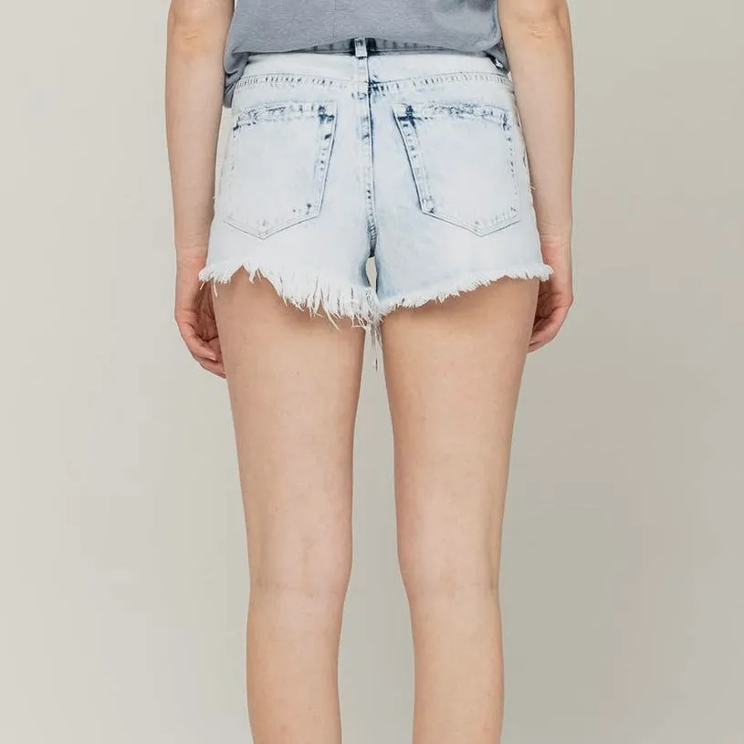 Distressed Denim Shorts