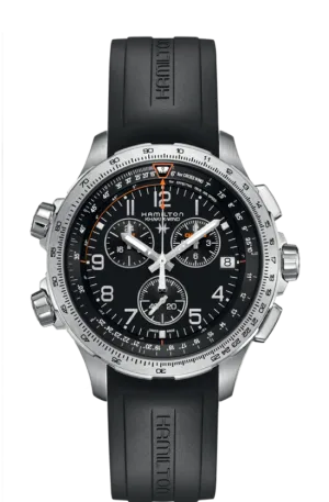 HAMILTON:KHAKI AVIATION X-WIND GMT CHRONO QUARTZ H77912335