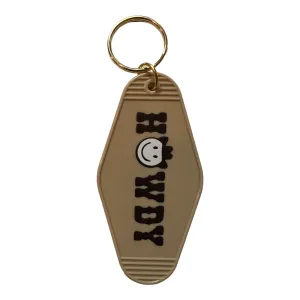 Howdy Keychain Khaki