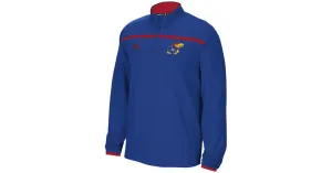 Kansas Jayhawks Adidas Sideline Blue Quarter Zip Pullover