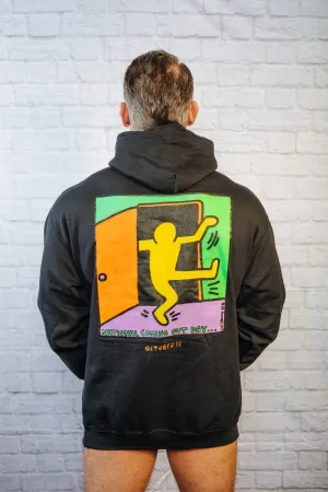 Keith Haring National Coming Out Day Hoodie / Black