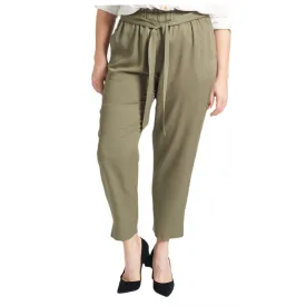 Khaki Paper-Bag Pants