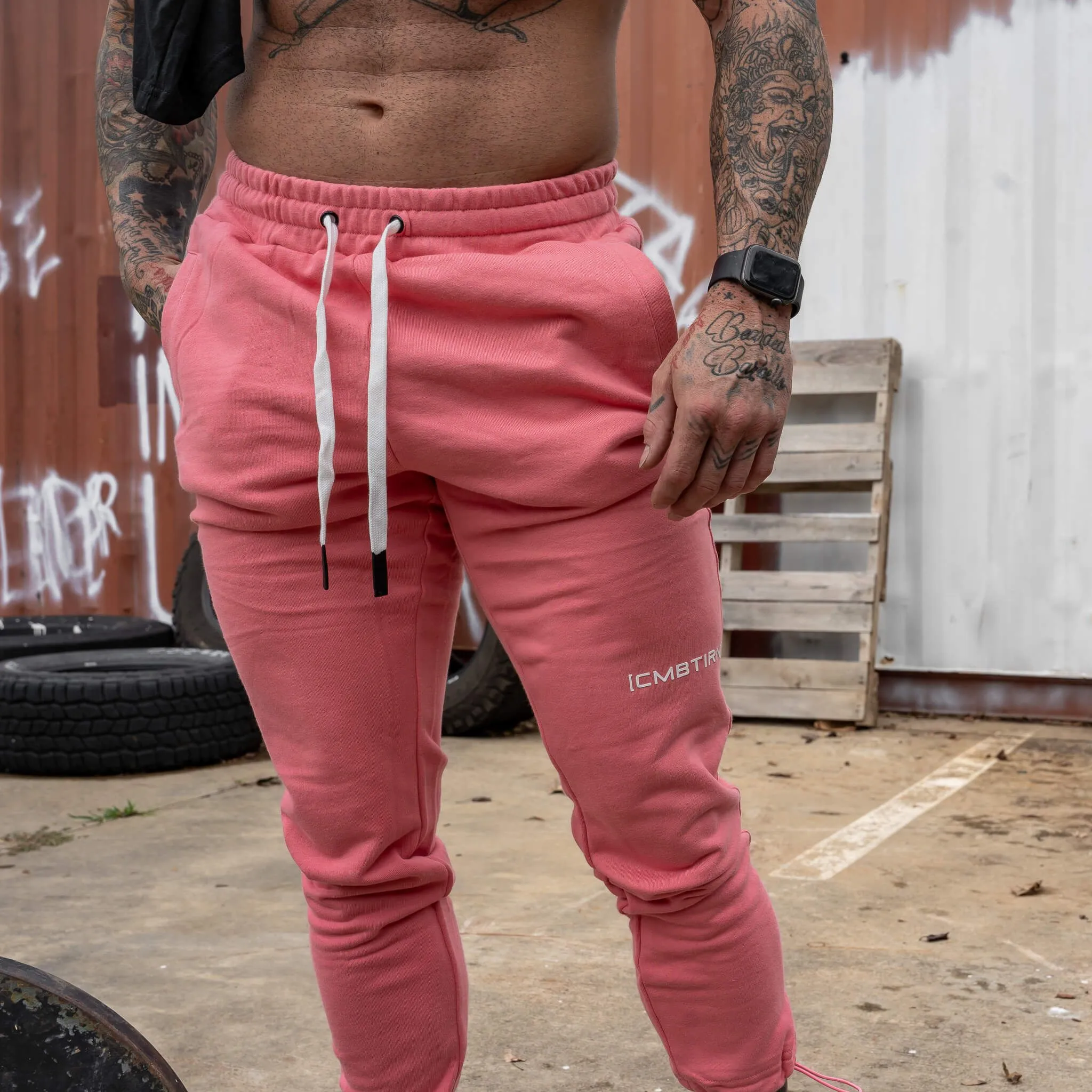 MEN'S PERFORMANCE ADJUSTABLE HEAVYWEIGHT JOGGERS | SALMON PINK