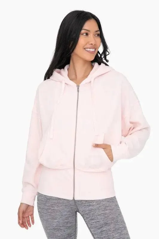 Mono B Blush Fleece ZIp Hoodie