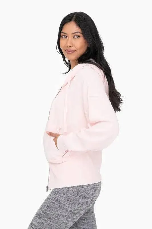 Mono B Blush Fleece ZIp Hoodie