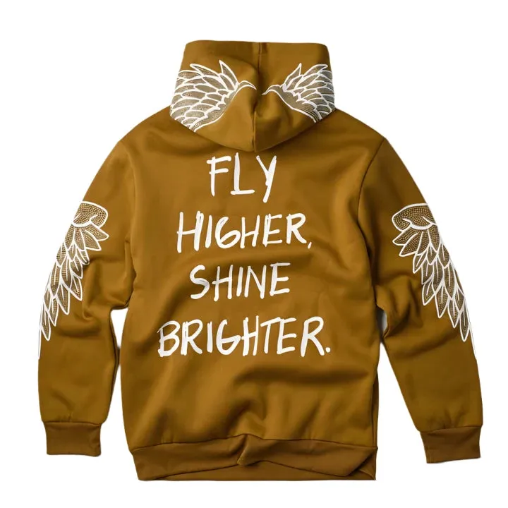 REASON Fly Higher Rhinestone Hoodie