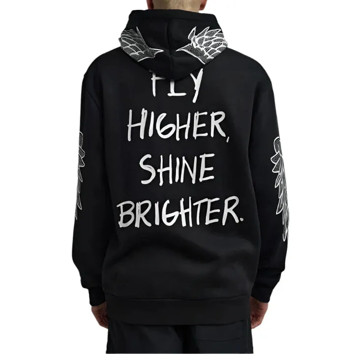 REASON Fly Higher Rhinestone Hoodie