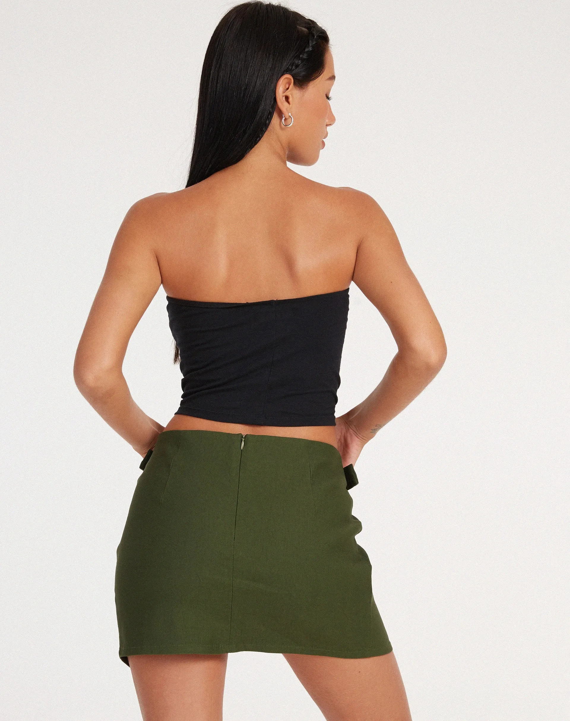 Salma Mini Skirt in Olive