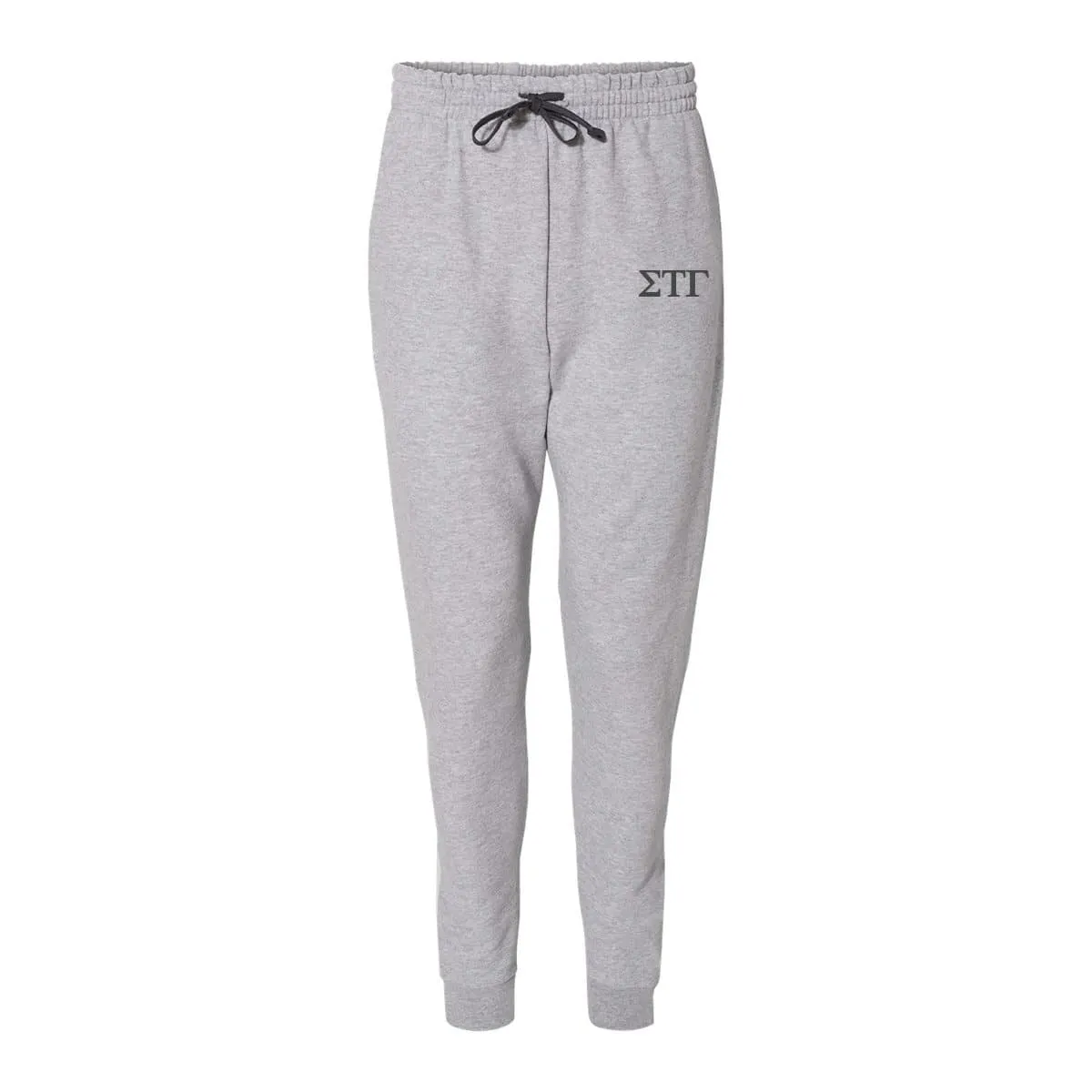 Sig Tau Heather Grey Contrast Joggers