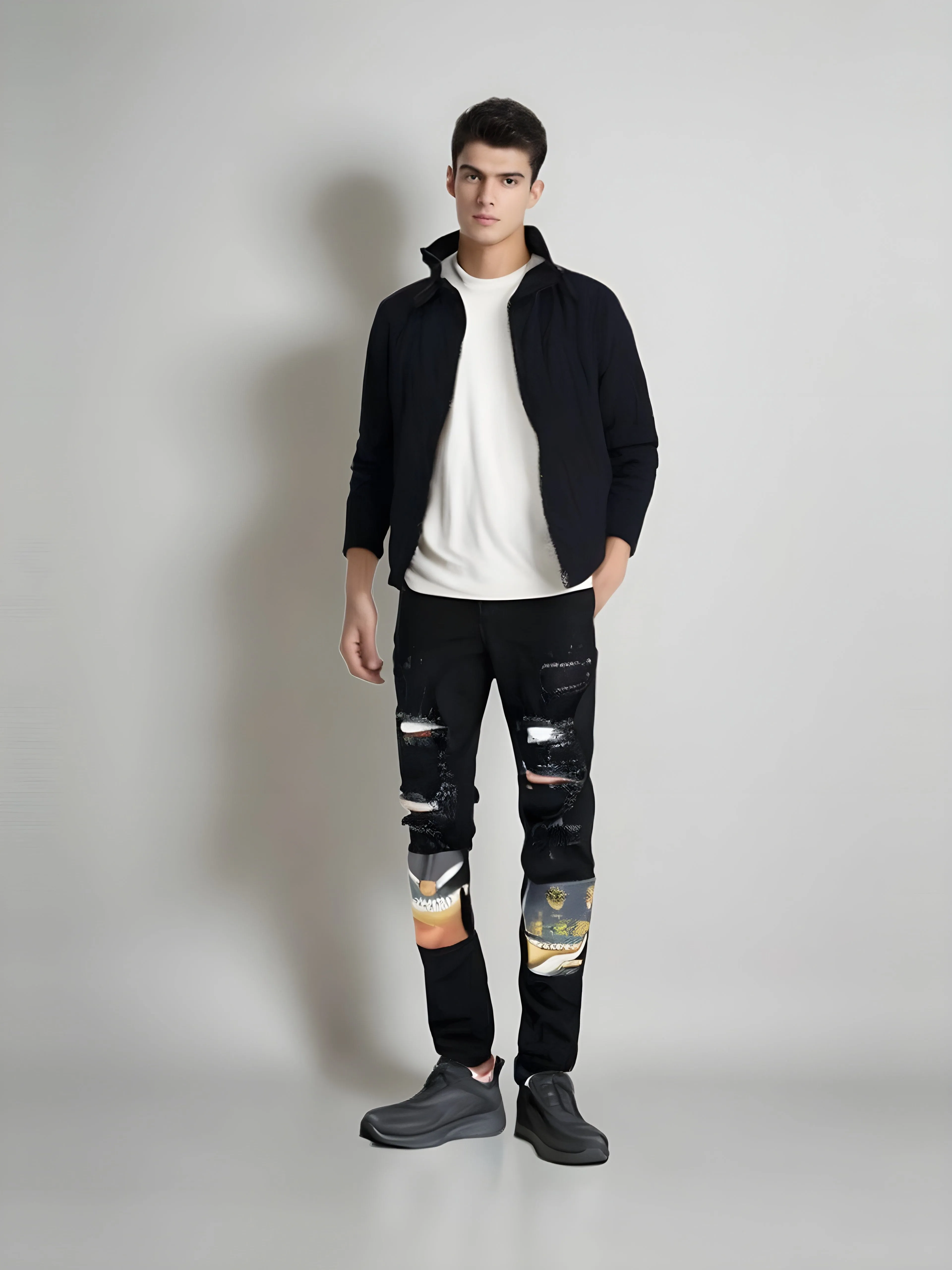 The Horizon Distressed Biker Jeans