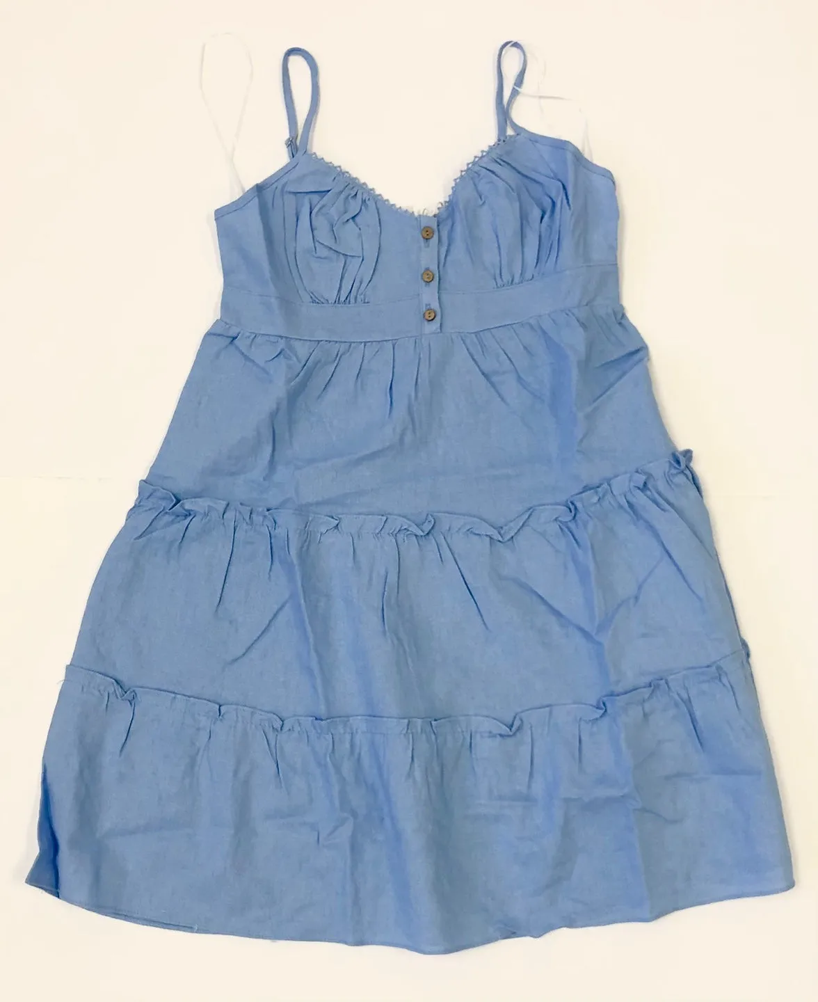 Women Linen Tiered Camisole Dress